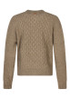Thumbnail Gilet à col rond taupe doté d'une coupe droite et des manches longues - Image 2