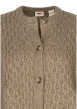 Thumbnail Gilet à col rond taupe doté d'une coupe droite et des manches longues - Image 3