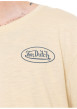 Thumbnail T-shirt en coton écru avec un imprimé moto au dos et un col rond élastiqué - Image 4