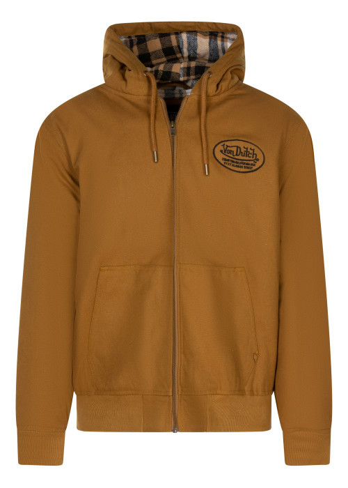 Blouson en coton camel pourvu de 2 poches...