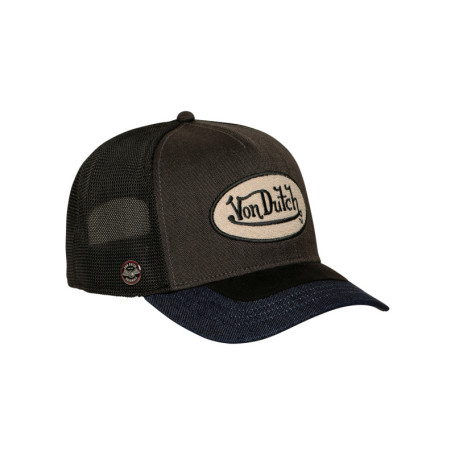 Casquette snapback noire et grise en bi-matière...