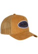 Thumbnail Casquette snapback jaune moutarde unie avec la marque brodée sur la couronne