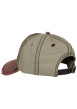 Thumbnail Casquette strapback en coton kaki et bordeaux avec logos brodés sur la couronne - Image 2