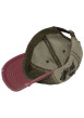 Thumbnail Casquette strapback en coton kaki et bordeaux avec logos brodés sur la couronne - Image 3