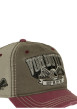 Thumbnail Casquette strapback en coton kaki et bordeaux avec logos brodés sur la couronne - Image 5