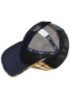Thumbnail Casquette snapback jaune et bleue à carreaux en coton mélangé avec patch brodé - Image 3