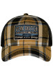 Thumbnail Casquette snapback jaune et bleue à carreaux en coton mélangé avec patch brodé - Image 4