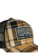 Thumbnail Casquette snapback jaune et bleue à carreaux en coton mélangé avec patch brodé - Image 5