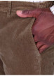 Thumbnail Pantalon en coton taupe à coupe droite pourvu de passants pour la ceinture - Image 3