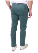 Thumbnail Pantalon en coton bleu à coupe droite pourvu de passants pour la ceinture - Image 2