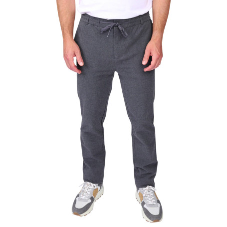 Pantalon anthracite à coupe droite pourvu de...