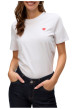 Thumbnail T-shirt en coton blanc agrémenté d'une broderie coeur à coupe droite - Image 3