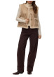 Thumbnail Gilet beige sans manches avec des bordures imitation sherpa à coupe droite - Image 3