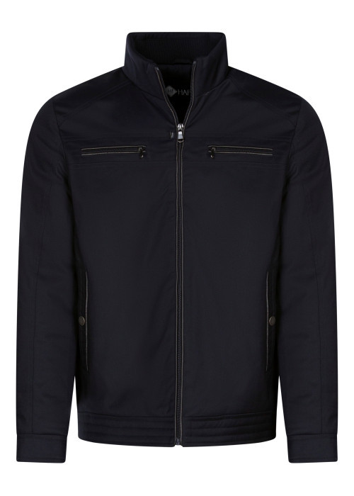 Blouson bleu marine pourvu d'une fermeture...