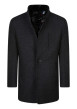 Thumbnail Manteau anthracite à coupe droite pourvu d'un col montant avec doublure amovible