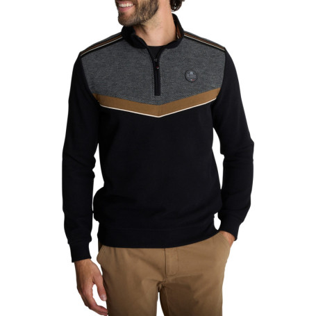 Gilet à col zippé noir pourvu d'une coupe...