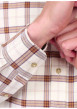Thumbnail Chemise en coton écrue à carreaux pourvue d'une coupe droite - Image 3