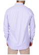 Thumbnail Chemise en coton biologique bleue à coupe droite pourvue d'un col à revers - Image 2