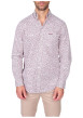 Thumbnail Chemise en coton biologique rose à motifs pourvue d'une coupe droite