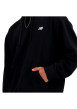 Thumbnail Sweat noir uni avec une coupe droite et une capuche à cordon de serrage - Image 4