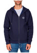 Thumbnail Sweat zippé marine uni avec une coupe droite et un zip de fermeture