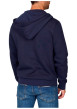 Thumbnail Sweat zippé marine uni avec une coupe droite et un zip de fermeture - Image 2