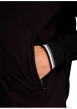 Thumbnail Bomber en coton noir uni pourvu de liserés contrastés et côtelés - Image 4