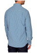 Thumbnail Chemise en coton bleue pourvue d'un motif à carreaux et d'un col à rabats - Image 2