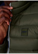 Thumbnail Doudoune kaki matelassée à coupe droite avec un col à capuche - Image 3