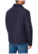 Thumbnail Manteau marine uni matelassé pourvu d'un col à rabats et d'une fermeture zippée - Image 3