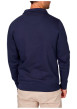 Thumbnail Sweat marine uni avec une coupe droite à col camionneur et zip de fermeture - Image 2