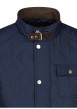 Thumbnail Parka marine unie coupe longue à col montant avec une fermeture zippée - Image 4