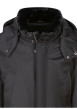 Thumbnail Parka longue noire unie à coupe droite avec un col montant à capuche et 4 poches - Image 4