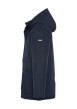 Thumbnail Parka à capuche bleue marine unie avec une coupe longue et 4 poches - Image 3