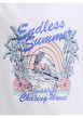 Thumbnail T-shirt en coton blanc imprimé avec une coupe droite et un col rond - Image 3