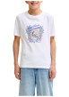 Thumbnail T-shirt en coton blanc imprimé avec une coupe droite et un col rond - Image 4