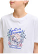 Thumbnail T-shirt en coton blanc imprimé avec une coupe droite et un col rond - Image 6