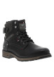 Thumbnail Bottines noires à talon décroché bas avec un zip et des lacets ronds
