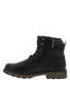 Thumbnail Bottines noires à talon décroché bas avec un zip et des lacets ronds - Image 3