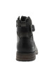 Thumbnail Bottines noires à talon décroché bas avec un zip et des lacets ronds - Image 4