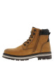 Thumbnail Bottines miel à talon décroché bas avec un zip et des lacets ronds - Image 3