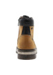 Thumbnail Bottines miel à talon décroché bas avec un zip et des lacets ronds - Image 4