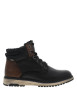 Thumbnail Bottines noires à talon plat avec des lacets ronds et un zip latéral - Image 2