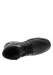 Thumbnail Bottines noires à talon plat avec des lacets ronds et un zip latéral - Image 5
