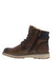 Thumbnail Bottines moka à talon plat avec des lacets ronds et un zip latéral - Image 3