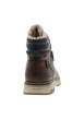 Thumbnail Bottines moka à talon plat avec des lacets ronds et un zip latéral - Image 4
