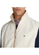 Thumbnail Blouson camel bicolore à coupe droite, col montant et sans manches - Image 3
