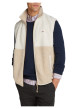 Thumbnail Blouson camel bicolore à coupe droite, col montant et sans manches - Image 4