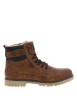 Thumbnail Bottines cognac à lacets et zip latéral avec une doublure en maille sherpa - Image 2