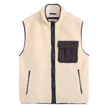 Blouson écru en maille sherpa pourvu d'une...